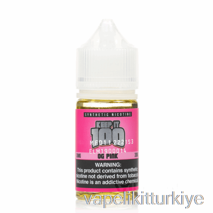 Vape Elektronik Sigara Ve Pembe Tuzlar - 100 - 30ml 50mg Tutun